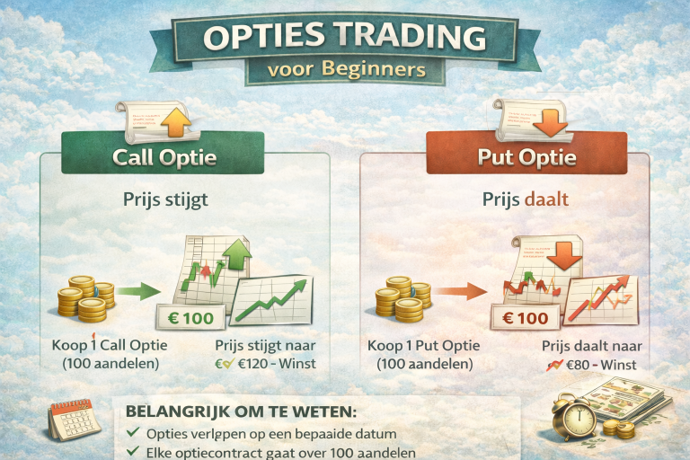 call en put opties, opties kopen, opties verkopen, trading voor beginners, starten met traden, trading leren, wat zijn put opties, wat zijn call opties