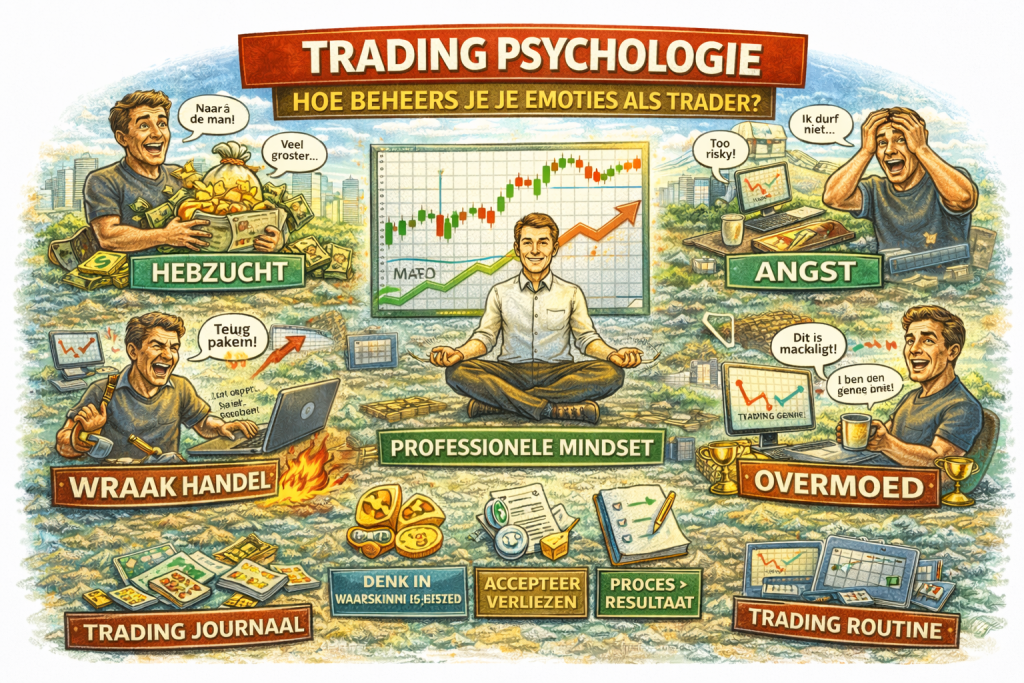 Trading Psychologie, mindset trader, trading stijl, mentaliteit trading, trading typs psychologie, starten met traden. Handelen beurs