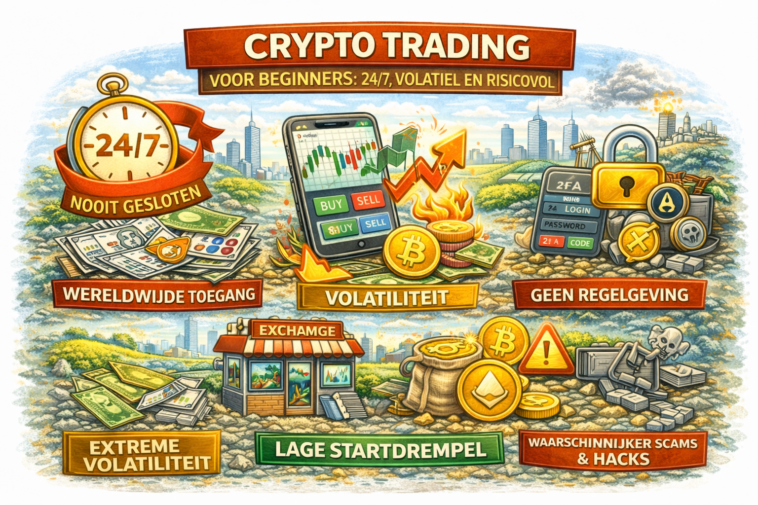 Handel in crypto, starten met traden cryptocurrenct, hoe met crypto starten, crypto coins