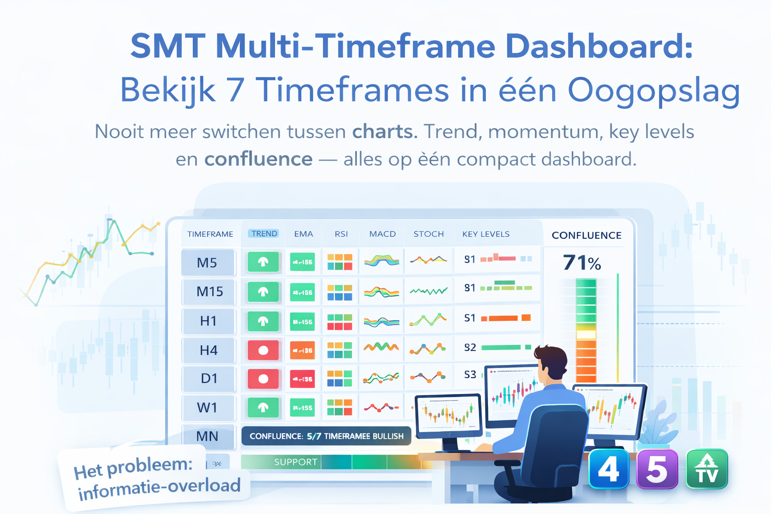 Multi time frame dashboard indicator metatrader 4, metatrader 5, mql4, mql5, tradingview plugin pine script