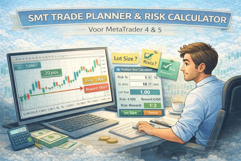 SMT trade planner and risk calculator for metatrader plugin indicator ea agent, trade planner, risk calculator, metatrader, MT4, MT5, lot size calculator, risk reward ratio, position sizing, on-chart tool, trade management