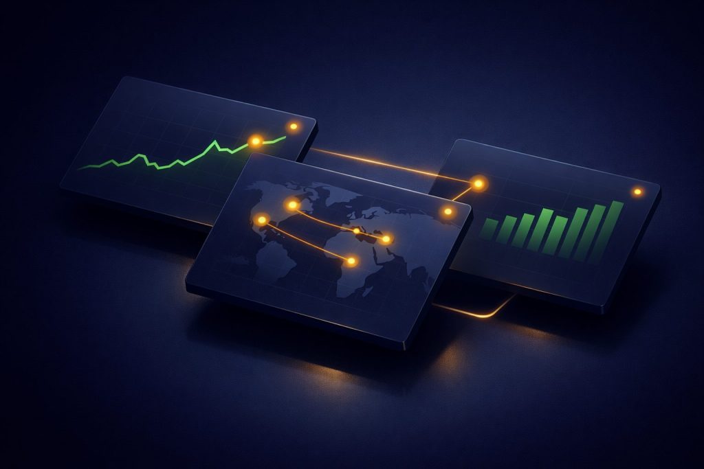 trading journal, analytics, trade analyse, sessie-analyse, winrate, drawdown, equity curve, AI coaching, P&L, risk reward, grondstoffen, signalen, trading dashboard
